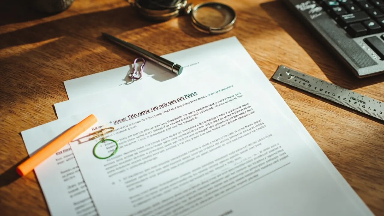 Close-up overhead view of two printed offer term sheets spread on a wooden desk, one with a highlighter stripe and the other with a circled expiry date, used to illustrate the expiry-and-redemption review